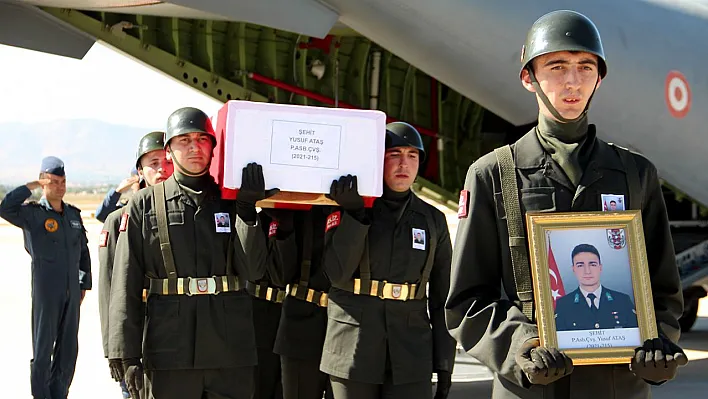 Şehit Ataş'ın naaşı memleketi Elazığ'a getirildi