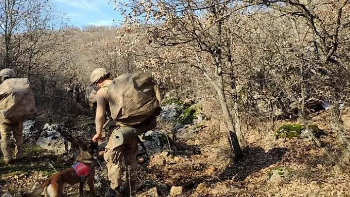 Teröristlere ait sığınak, barınak ve mevziler yerle bir edildi