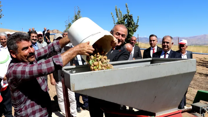 Vali Hatipoğlu badem hasadına katıldı