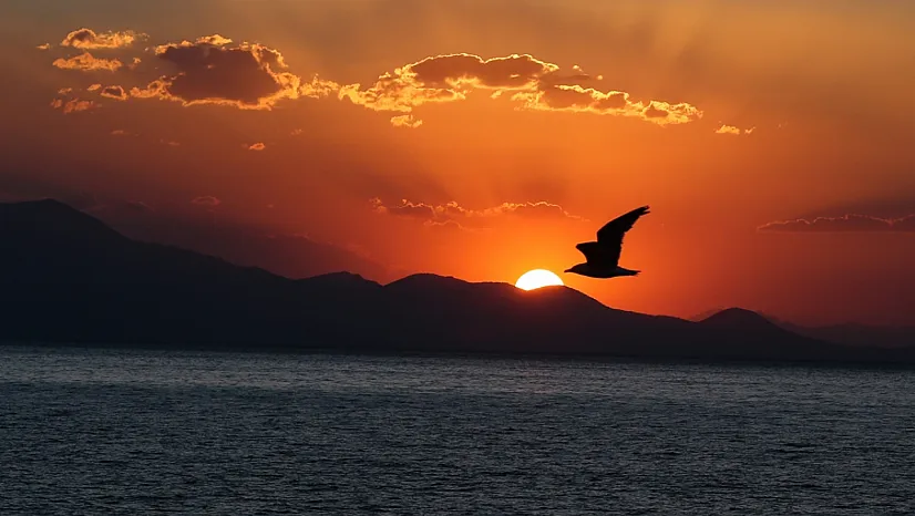 Van'da gün batımı