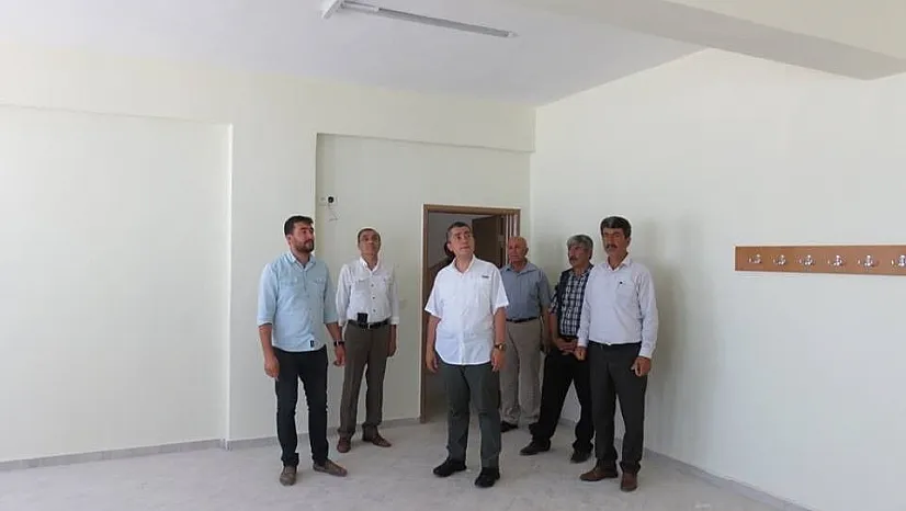 Kaymakam Aksoy okul inşaatını denetledi