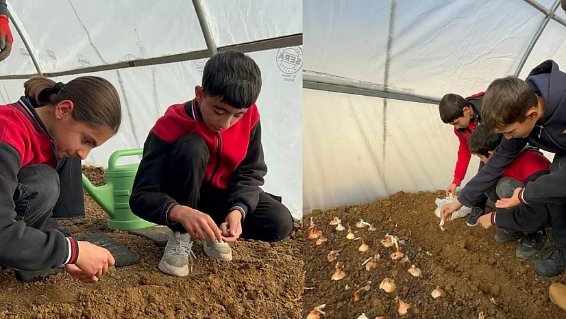 Arıcak'ta minik eller toprakla buluştu