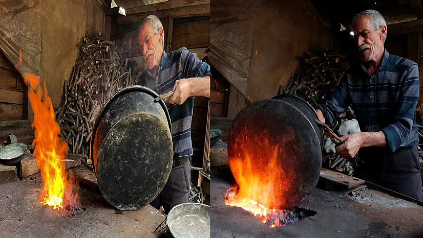 Battal usta, baba yadigarı kalaycılığı 52 yıldır sürdürüyor