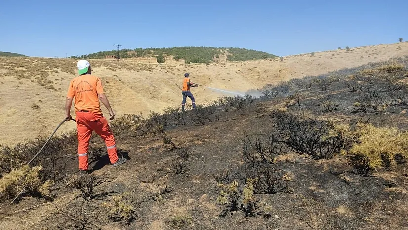 Bingöl''de çıkan örtü yangını söndürüldü