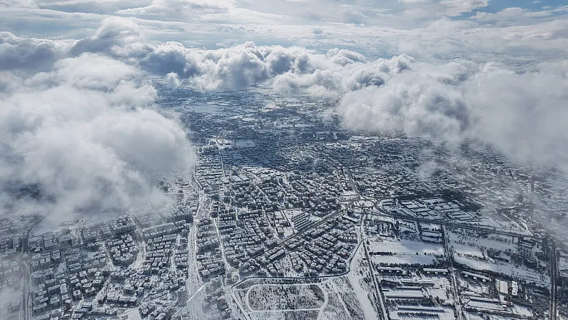 Elazığ'da kış manzaraları havadan görüntülendi