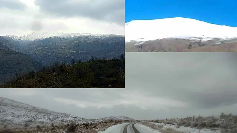 Elazığ'ın yüksek kesimlerine kar yağdı