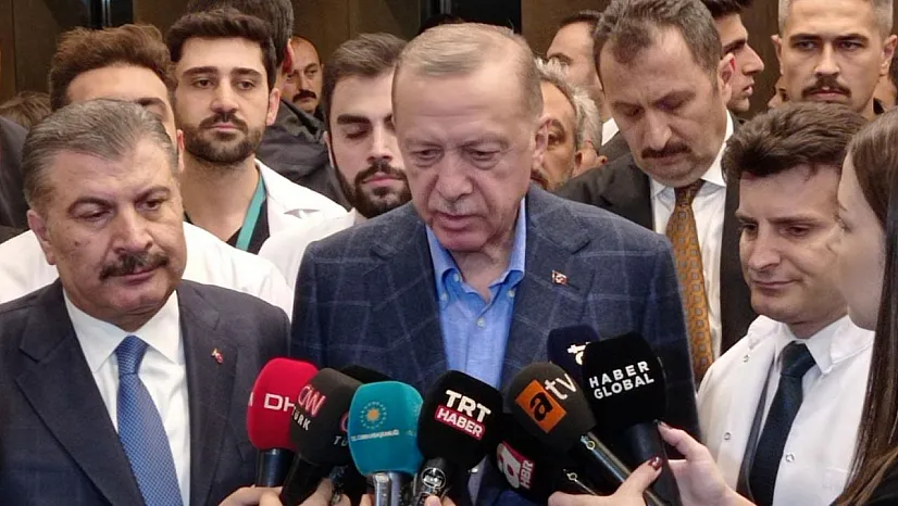 Erdoğan'dan yaralı işçilere ziyaret