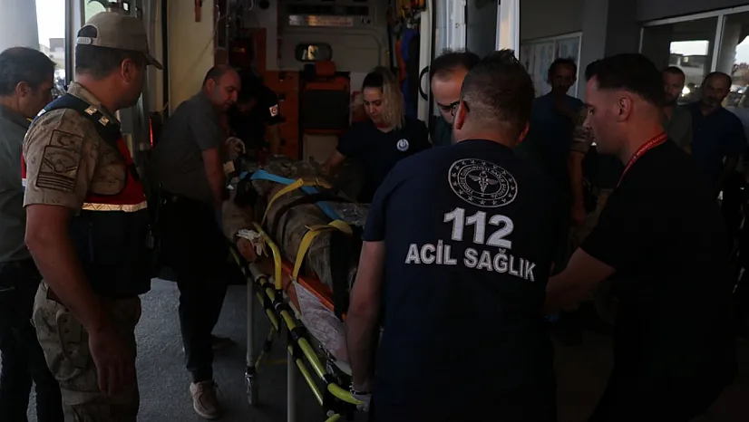 Kayalıktan düşen güvenlik korucusu yaralandı