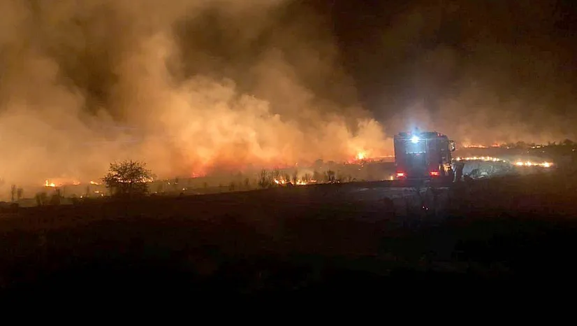 Keban'da çıkan yangın korkuttu