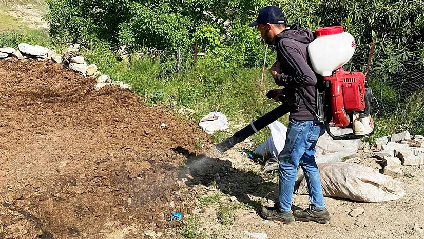Keban'da ilaçlama çalışmaları