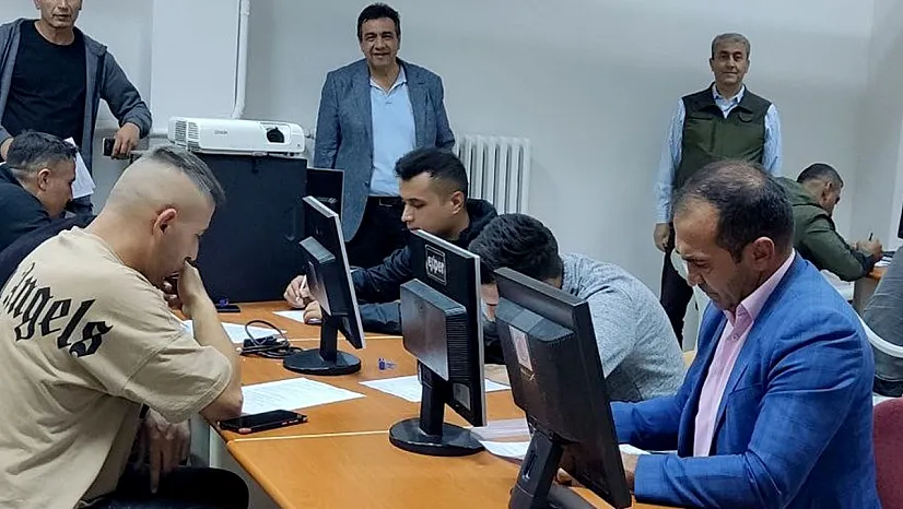 Kovancılar'da avcı adaylarına yönelik sınav
