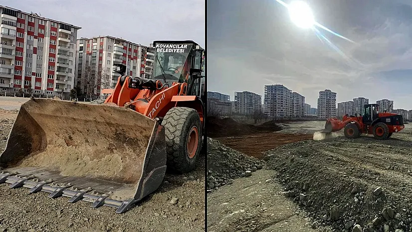 Kovancılar'dan Malatya'da konteyner kent kurulumuna destek