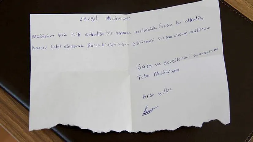 Öğretmenine not bıraktı, hayali gerçek oldu