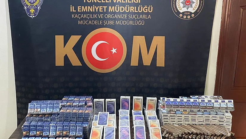 Tunceli'de kaçakçılık operasyonu