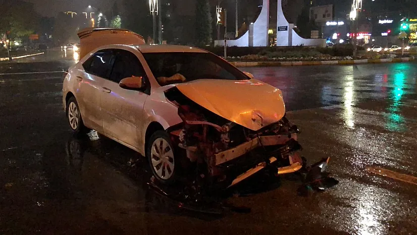 Hazardağlı Kavşağında trafik kazası