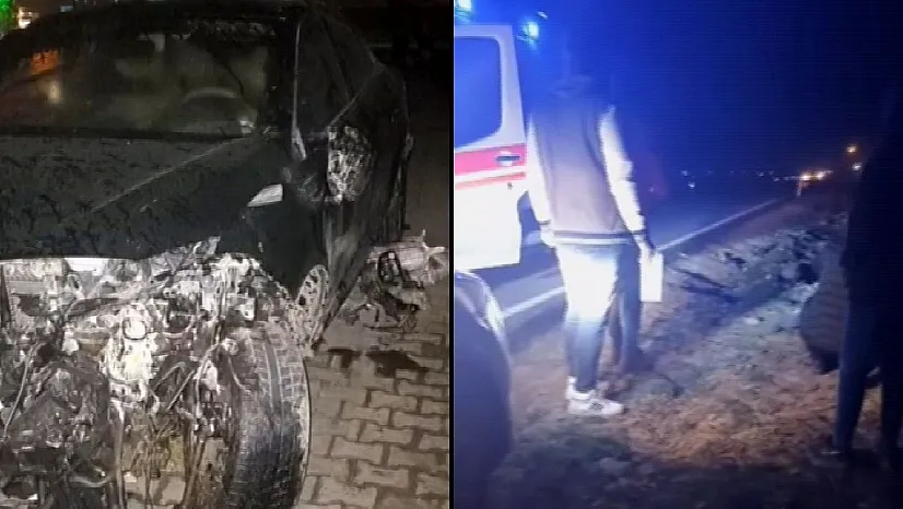 Köpeğe çarpmamak için manevra yapınca kaza yaptı