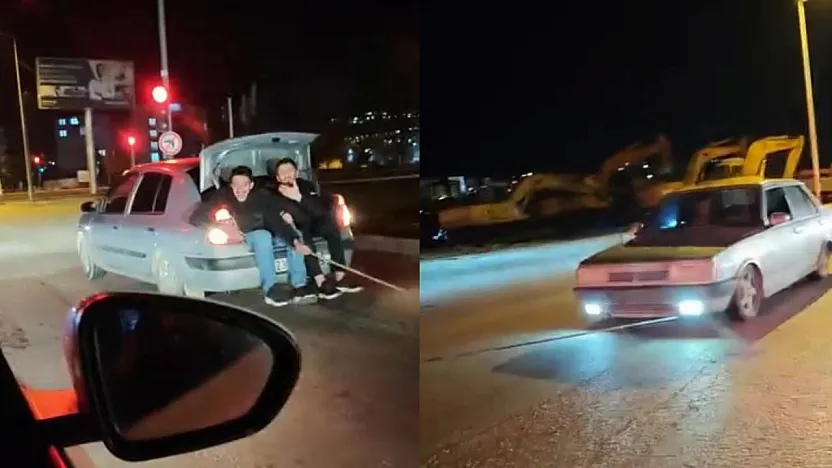 Arızalanan TOFAŞ'ı iple çektiler