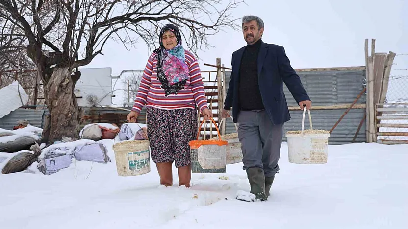 Elazığ'da besicilerin 'kış mesaisi'
