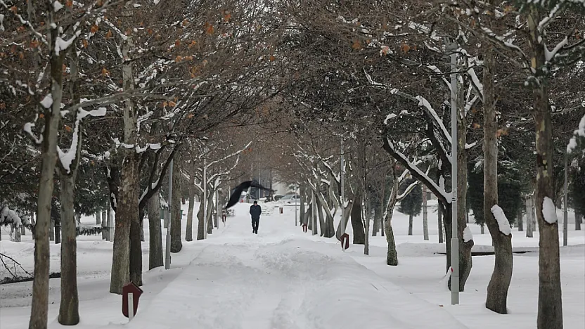 Elazığ'da kar manzaraları